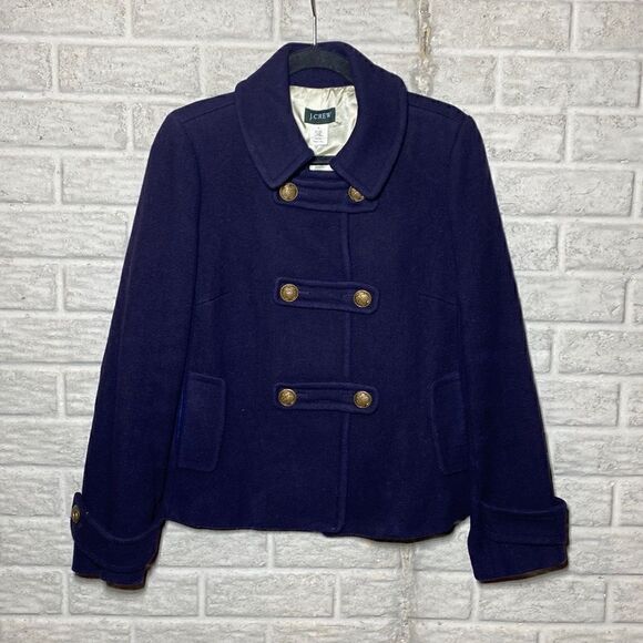 MSRP $375 J.Crew Wool Coat Women's Size 6 - Picture 2 of 10